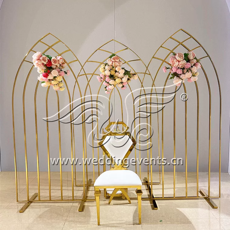 Wedding Backdrop Frame Gold