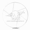 Silver Wedding Anniversary Backdrop Round Shape