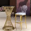 Bar Stool Gold Legs with Acrylic Rose Shape Back