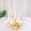 Wavy Gold Metal Candelabra 5 Arms