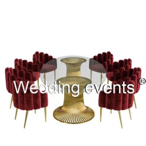 Glass tables for weddings