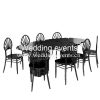 Event hire tables and chairs all black furniture