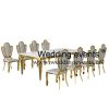 Stainless restaurant table rectangle MDF top