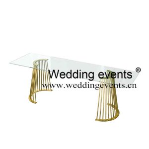 Event glass top banquet table