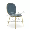 Stay Party Chair Velvet Seat In Fog Blue