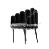 Luxury black chair finger design velvet seat