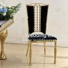 High back tufted dining chair in black