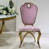 Vintage wedding chair rental in pink with X leg