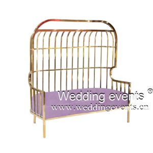 Birdcage sofa in purple