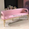 Eyelid lounge sofa blush pink velvet