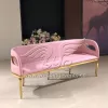 Eyelid Lounge Sofa Blush Pink Velvet