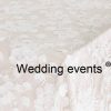 White florence overlay wedding table cloth
