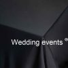 Matte black satin tablecloth for banquet