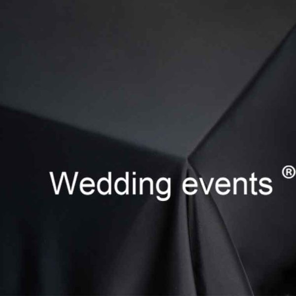 Matte black satin tablecloth