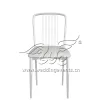 Metal Outdoor Dining Chair In White For Garden Party
