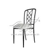 Iron Party Chair In Black with PU Leather Cushion