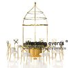 Palace crystal table luxury golden frame