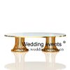 Table event rentals oval shaped gold frame