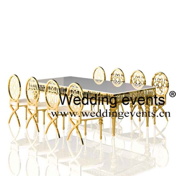 Rectangle wedding crystal table
