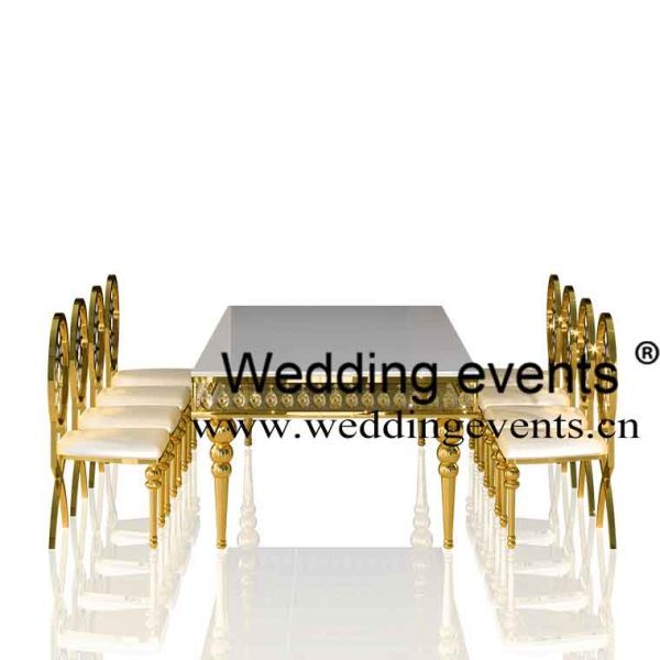 Rectangle wedding crystal table