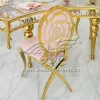 Royal Prince Chair Carved Rose Back with X Leg
