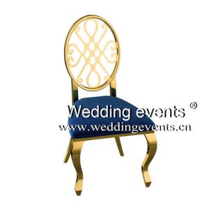 Blue gold peach wedding chair