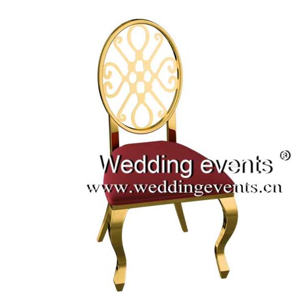 Red and gold wedding chair