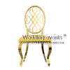 Lemon yellow wedding chair velvet seat