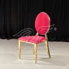 Red Wedding Chair Velvet Seat Stackable Chairs