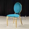 Aquamarine wedding chair stainless metal frame