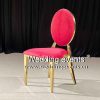 Red wedding chair velvet seat stackable chairs