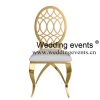 Stainless steel banquet chair custom carving back