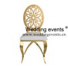 Fancy wedding chair rentals gold carved backrest