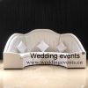 Arch arrangement wedding sofa velvet in white