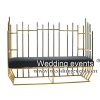 Cage black sofa stainless steel in gold