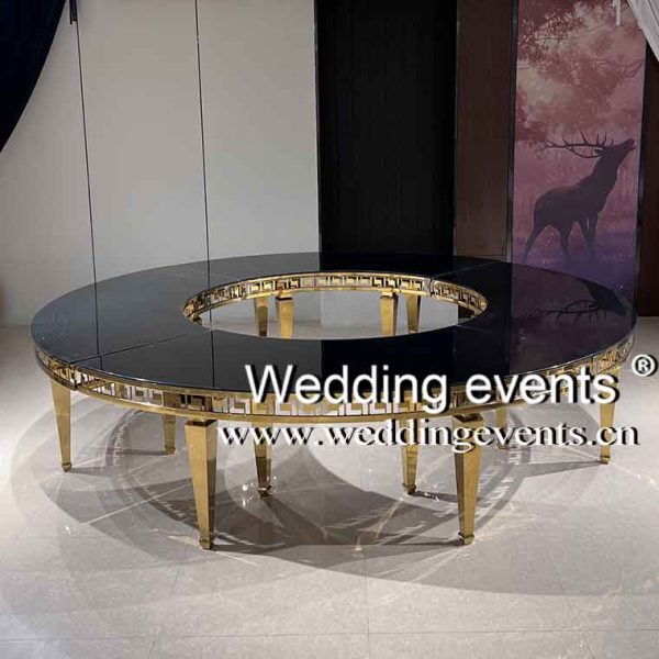 Half moon banquet table