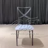 Crossback Dining Chair In Black Metal Frame