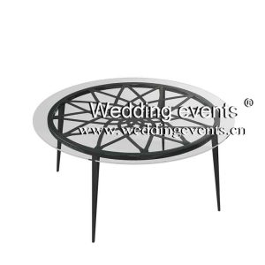 Black round coffee table