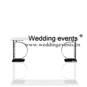 Black metal wedding table