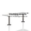 Buffet tables for events silver stainless steel base