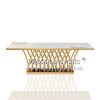 Metal dinner table elegant earth perfect style