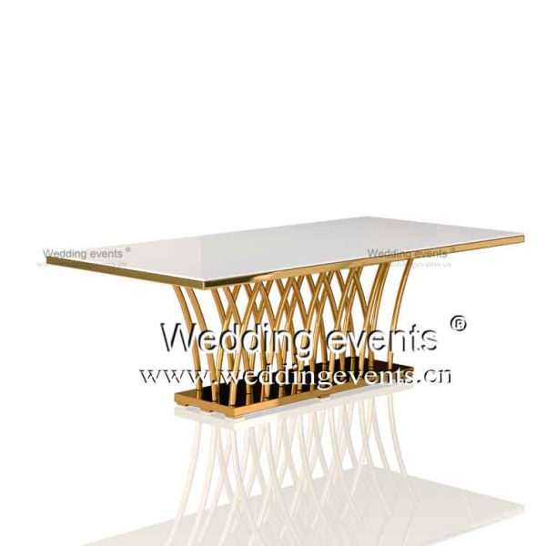 Metal dinner table