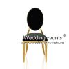 Black wedding chairs stackable soft velvet cushion