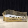 Wedding steel sofa unique craft golden frame