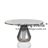 Modern wedding table decor silver steel base