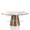 Stainless Steel Event Table Rose Golden With MDF Top