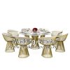 Golden Wedding Table With Dining Chairs Set