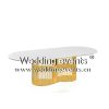 Oval Dinner Table Golden Base For Wedding Themes