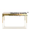 Wedding table arrangements gold legs with MDF