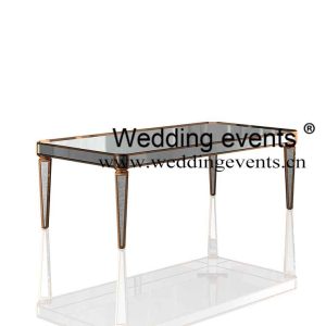 Rose gold wedding table decorations